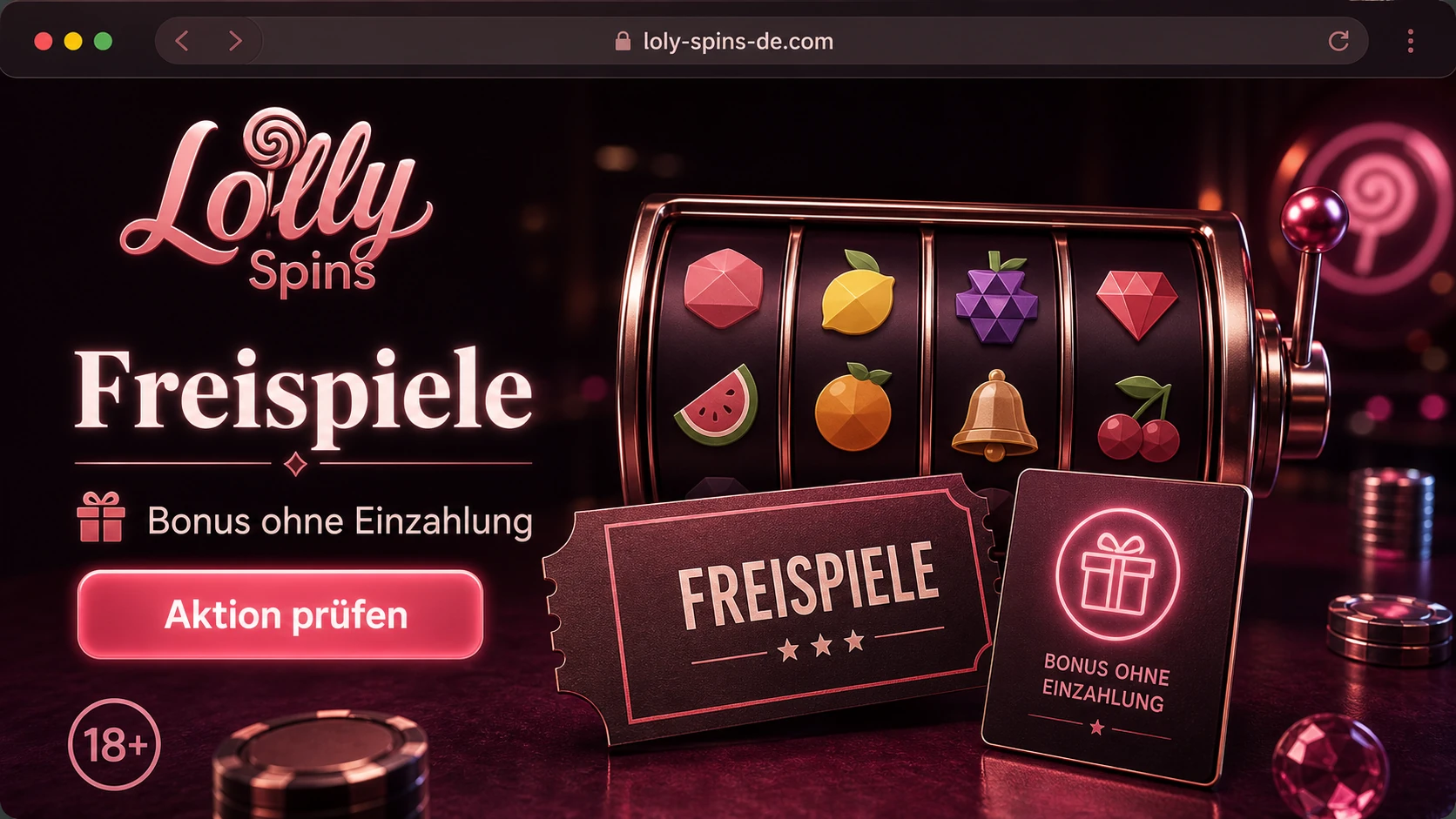 Lolly Spins Freispiele und Bonus ohne Einzahlung