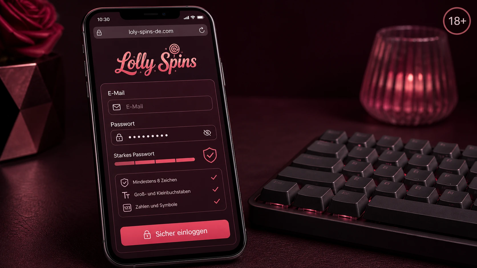 Lolly Spins einloggen mit Passwort und E-Mail