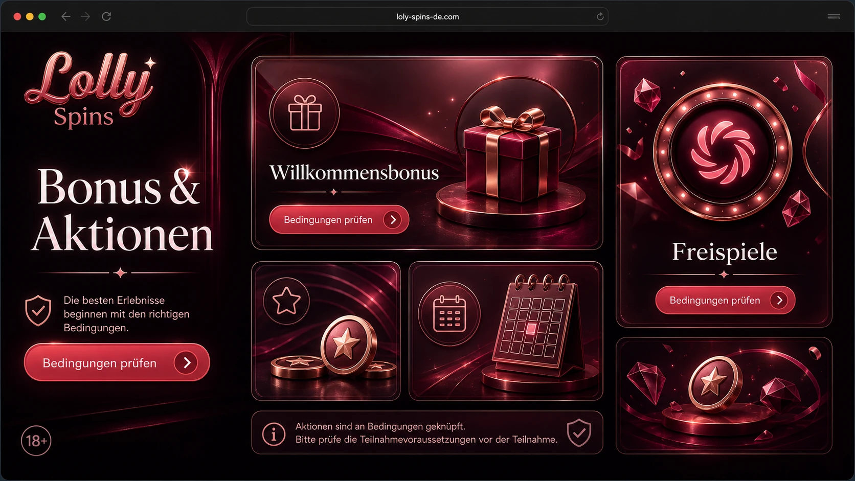 Lolly Spins Bonus und Aktionen